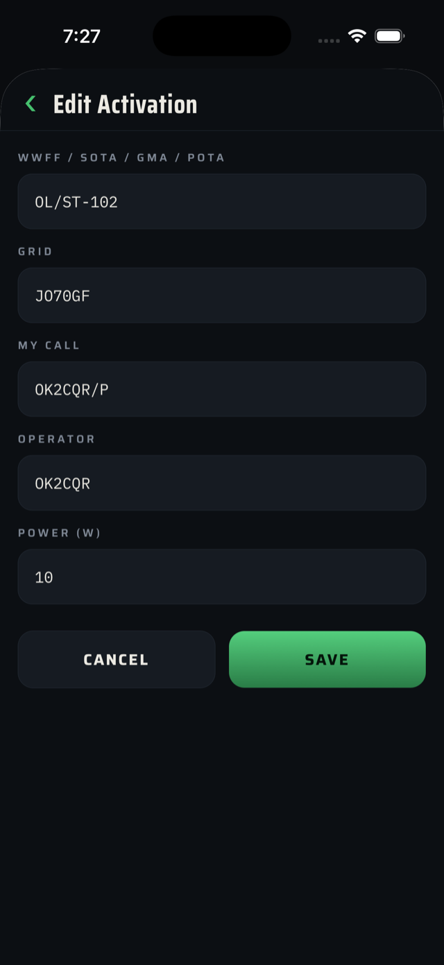 Per-activation setup