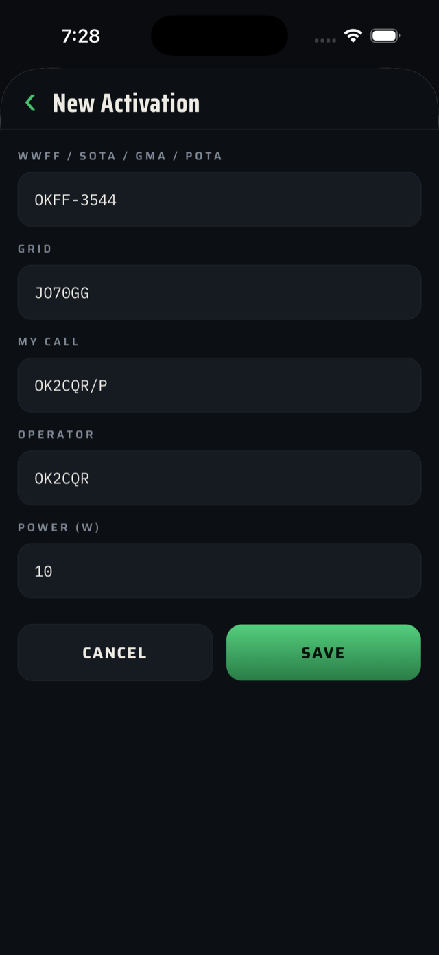 New activation